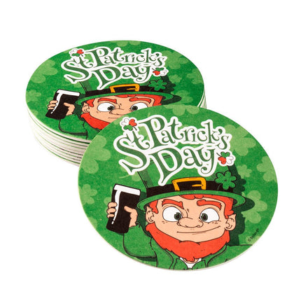St. Patrick's Day Onderzetters 10cm 10st van Boland koop je bij Partywinkel