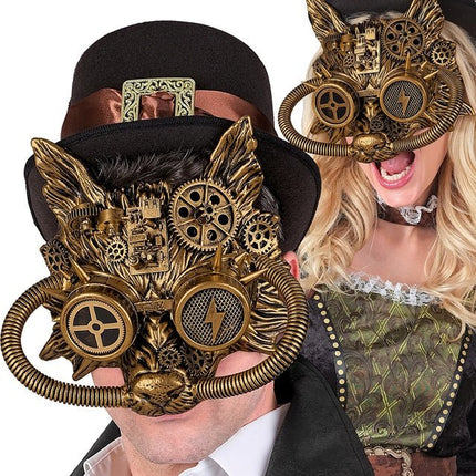 Steampunk Masker Goud Vos van Widmann koop je bij Partywinkel