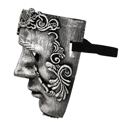 Steampunk Masker Zilver Fabius van Boland koop je bij Partywinkel