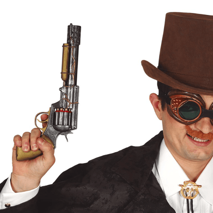 Steampunk Revolver 30cm van Fiestas Guirca koop je bij Partywinkel