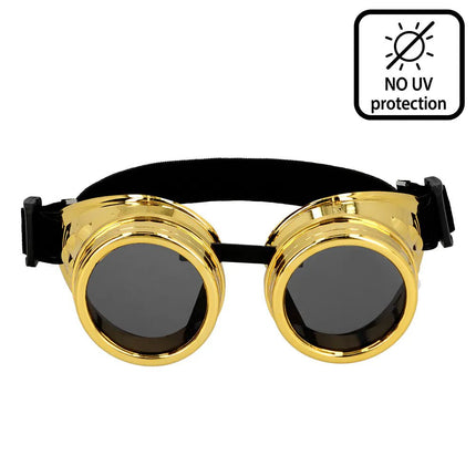 Steampunk Zonnebril Goud van Boland koop je bij Partywinkel
