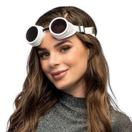 Steampunk Zonnebril Wit van Boland koop je bij Partywinkel