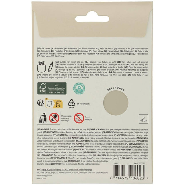 Ster Helium Ballon Nude Leeg 45cm van Folat koop je bij Partywinkel