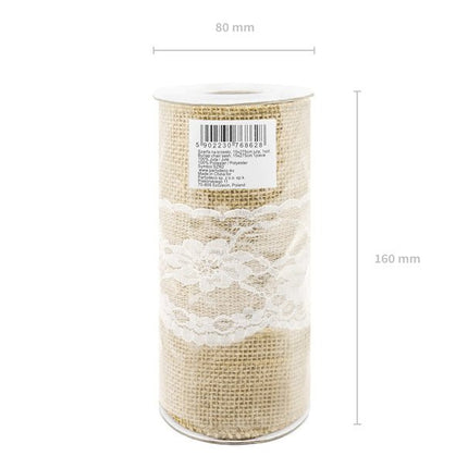 Stoeldecoratie Jute 2,75m van Partydeco koop je bij Partywinkel