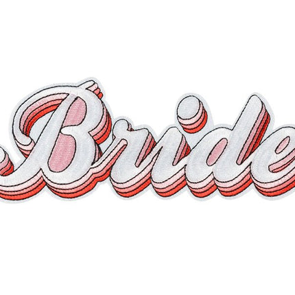 Strijk Embleem Bride 22cm van Partydeco koop je bij Partywinkel