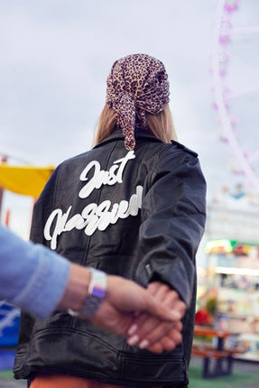 Strijk Embleem Just Married 30cm van Partydeco koop je bij Partywinkel