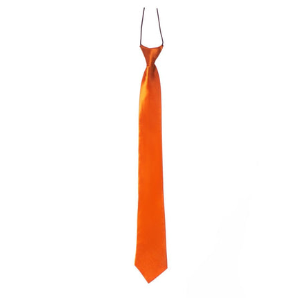 Stropdas Neon Oranje 50cm van Partychimp koop je bij Partywinkel