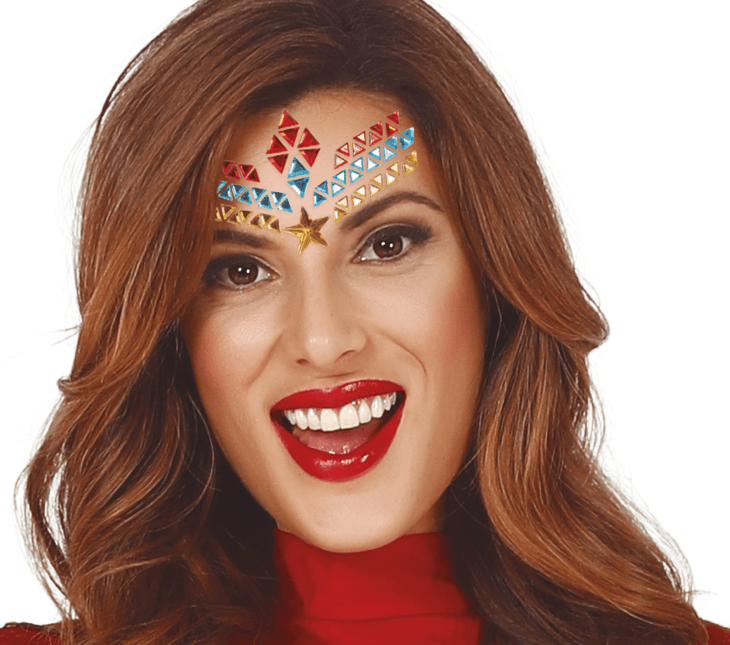 Super Heldin Gezichts Diamantjes van Fiestas Guirca koop je bij Partywinkel