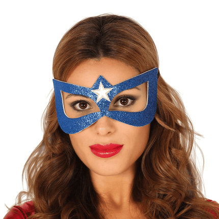 Super Hero Masker Blauw van Fiestas Guirca koop je bij Partywinkel