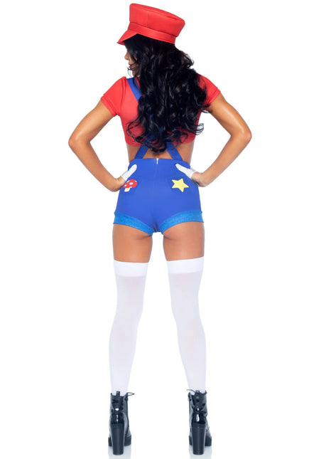Super Mario Pak Rood Blauw Dames Leg Avenue van Leg Avenue koop je bij Partywinkel