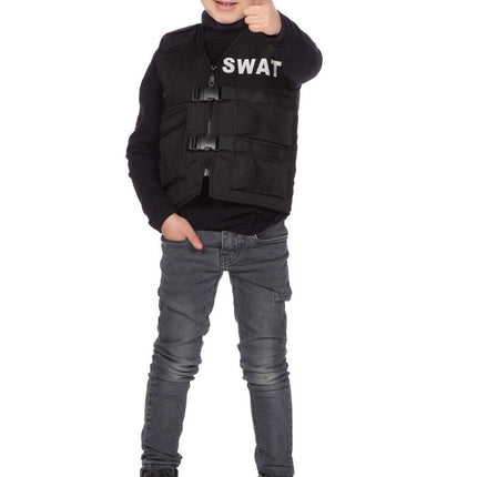 Swat Vest Zwart Jongen van Wilbers & Wilbers koop je bij Partywinkel
