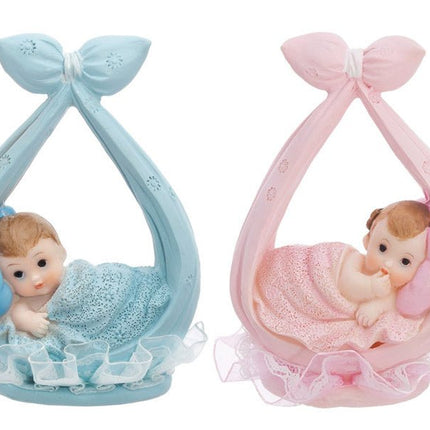 Taarttopper Baby Jongen In Sjaal 11cm van Partydeco koop je bij Partywinkel
