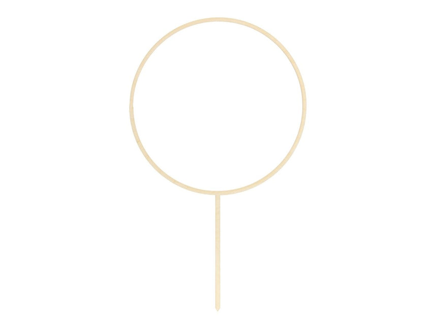 Taarttopper Ring Hout 24,5cm van Partydeco koop je bij Partywinkel