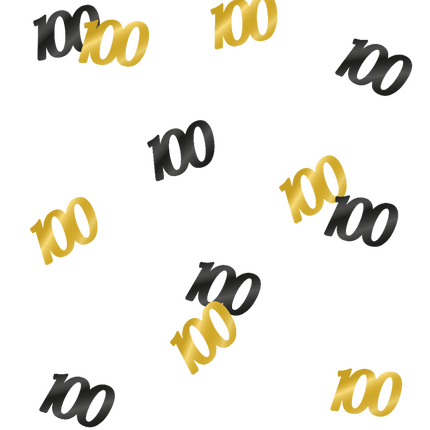 Tafelconfetti 100 Jaar 20gr van Paper Dreams koop je bij Partywinkel