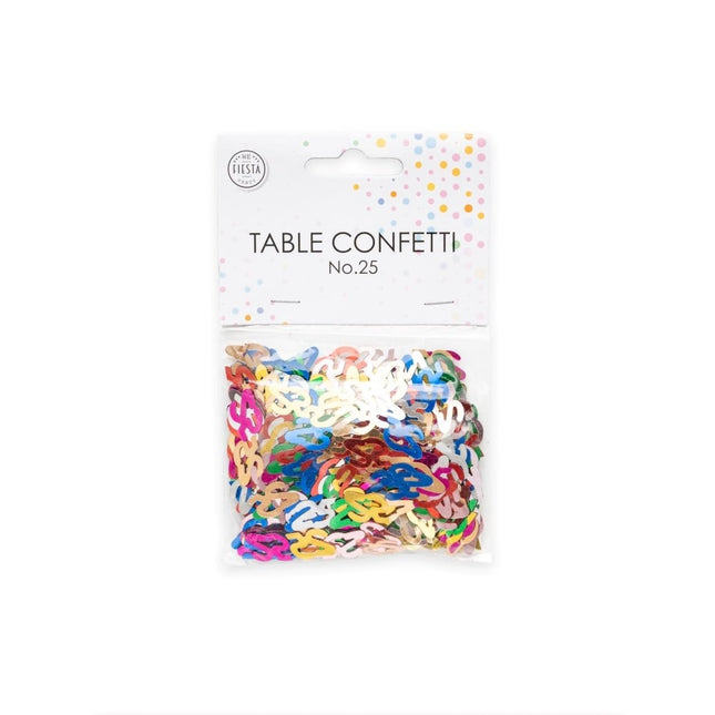 Tafelconfetti 25 Jaar Gekleurd van WeFiesta koop je bij Partywinkel