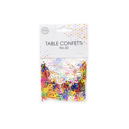 Tafelconfetti 50 Jaar Gekleurd van WeFiesta koop je bij Partywinkel