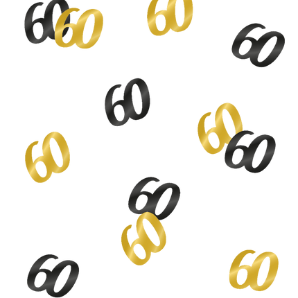 Tafelconfetti 60 Jaar 20gr van Paper Dreams koop je bij Partywinkel