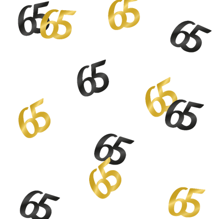 Tafelconfetti 65 Jaar 20gr van Paper Dreams koop je bij Partywinkel