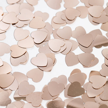 Tafelconfetti Hartjes Rose Goud van WeFiesta koop je bij Partywinkel