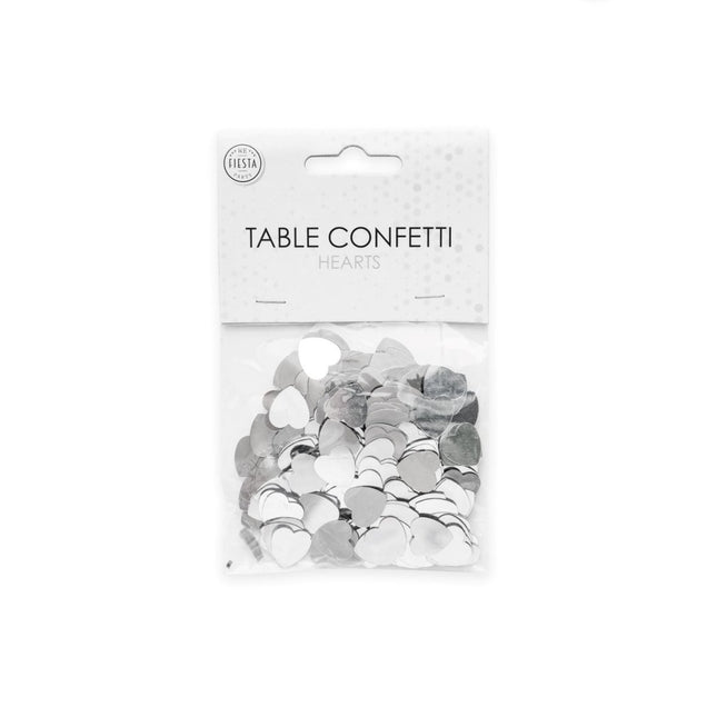 Tafelconfetti Hartjes Zilver van WeFiesta koop je bij Partywinkel