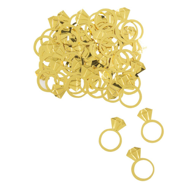 Tafelconfetti Ringen Goud 14gr van Unique koop je bij Partywinkel