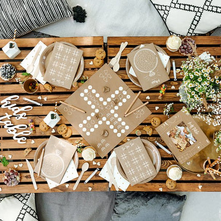 Tafeldecoratie Hartjes Hout 2cm 50st van Partydeco koop je bij Partywinkel