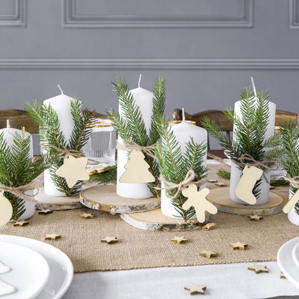 Tafeldecoratie Sterren Hout 2cm 50st van Partydeco koop je bij Partywinkel