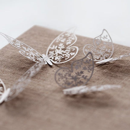 Tafeldecoratie Vlinder Papier 8cm 10st van Partydeco koop je bij Partywinkel