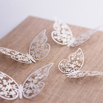 Tafeldecoratie Vlinder Papier 8cm 10st van Partydeco koop je bij Partywinkel