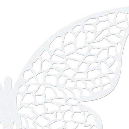 Tafeldecoratie Vlinder Papier Wit 6,5cm 10st van Partydeco koop je bij Partywinkel