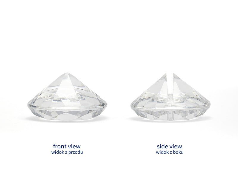 Tafelkaarthouder Doorzichtig Diamant 4cm 10st van Partydeco koop je bij Partywinkel