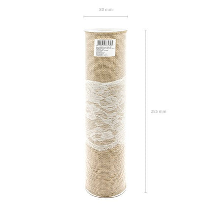 Tafelloper Jute Kant 2,75m van Partydeco koop je bij Partywinkel