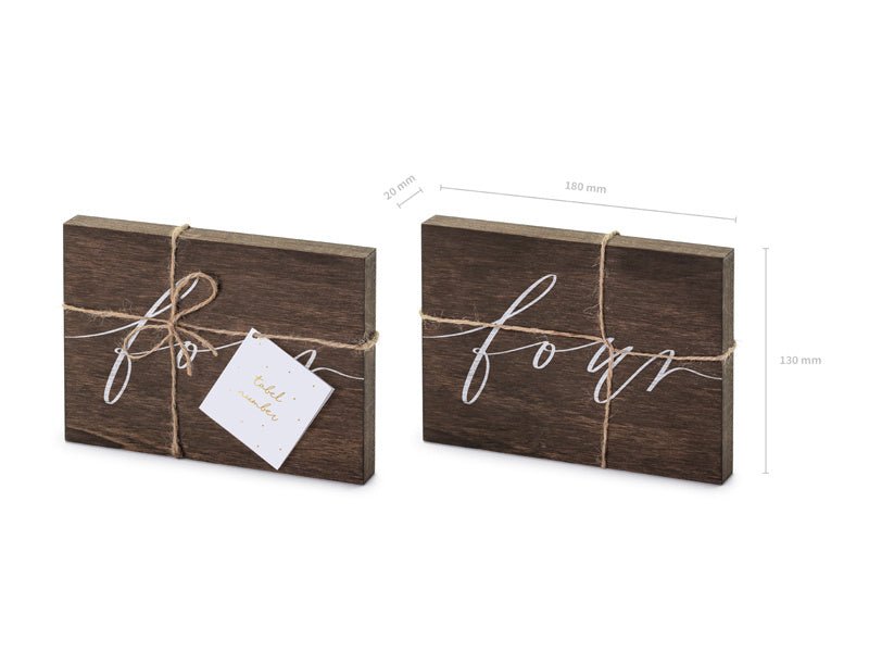 Tafelnummer Four 18cm van Partydeco koop je bij Partywinkel