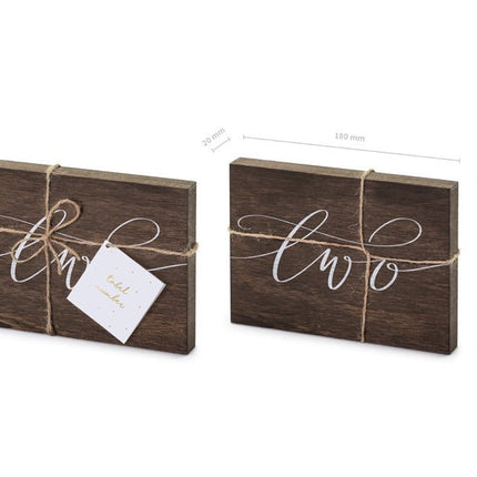Tafelnummer Two 18cm van Partydeco koop je bij Partywinkel