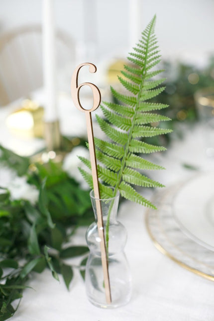 Tafelnummers Hout 25cm 10st van Partydeco koop je bij Partywinkel