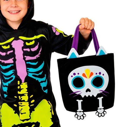 TAS TRICK OR TREAT SKELET KAT van Widmann koop je bij Partywinkel