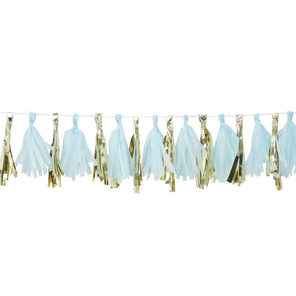 Tassel Slinger Blauw/Goud 2m van Ginger Ray koop je bij Partywinkel