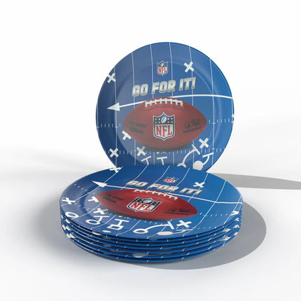 NFL-skilte, blå og rød, 23 cm, 6 stk.