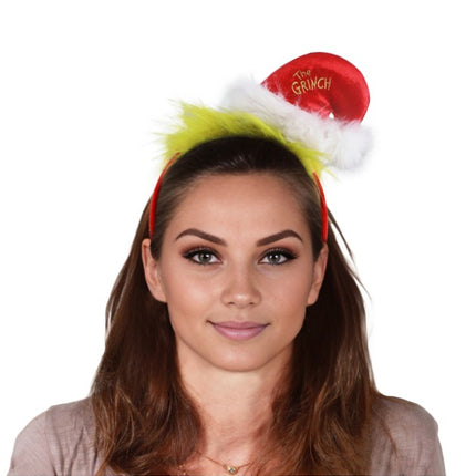Grinch-julekrone med mini-julehue