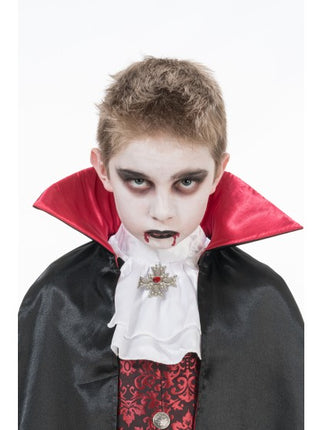 Theodor-vampyrkostume til børn, sort og rødt