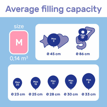 Heliumtank til 20 balloner