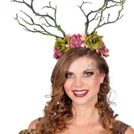 Fee Tiara Groen Takjes En Bloemen van Wilbers & Wilbers koop je bij Partywinkel