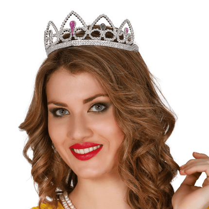 Tiara Zilveren Glitter van Fiestas Guirca koop je bij Partywinkel