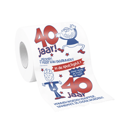 Toiletpapier 40 Jaar Man van Paper Dreams koop je bij Partywinkel