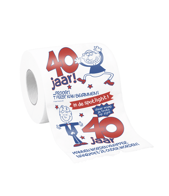 Toiletpapier 40 Jaar Man van Paper Dreams koop je bij Partywinkel