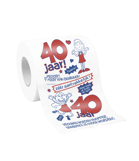 Toiletpapier 40 Jaar Vrouw van Paper Dreams koop je bij Partywinkel