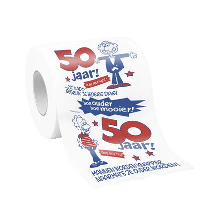 Toiletpapier 50 Jaar Man van Paper Dreams koop je bij Partywinkel