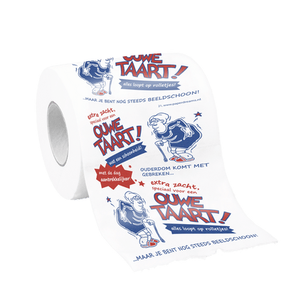 Toiletpapier Ouwe Taart van Paper Dreams koop je bij Partywinkel