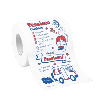 Toiletpapier Pensioen van Paper Dreams koop je bij Partywinkel