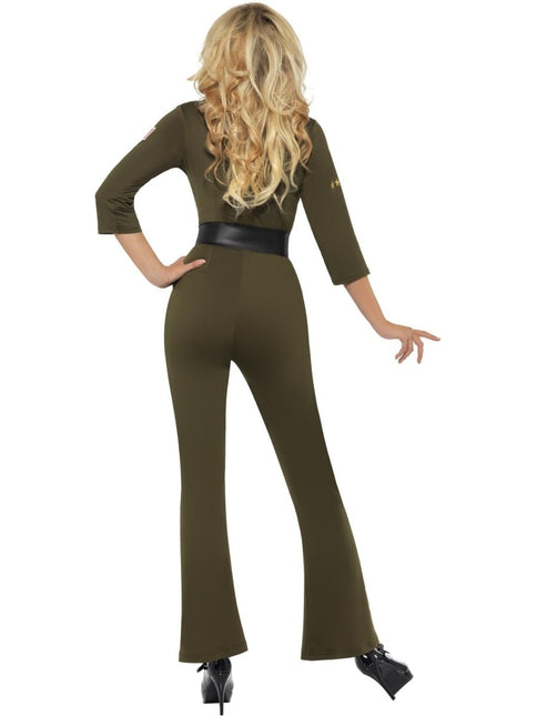 Top Gun Aviator Kostuum, Groen van Smiffys koop je bij Partywinkel